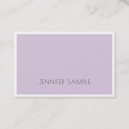 Elite strak design Trendy Violet Paarse luxe Visitekaartje (Voorkant)