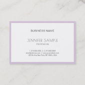 Elite strak design Trendy Violet Paarse luxe Visitekaartje (Achterkant)