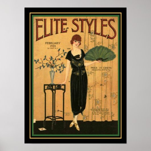 Elite Styles Art Deco 1920 Hoesje 12 x 16 Poster (Voorkant)