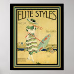 Elite Styles Art Deco 1920 Hoesje 16x20 Poster<br><div class="desc">Nice,  Art Deco Beach Scene Hoesje voor Elite Styles ca. 1920</div>
