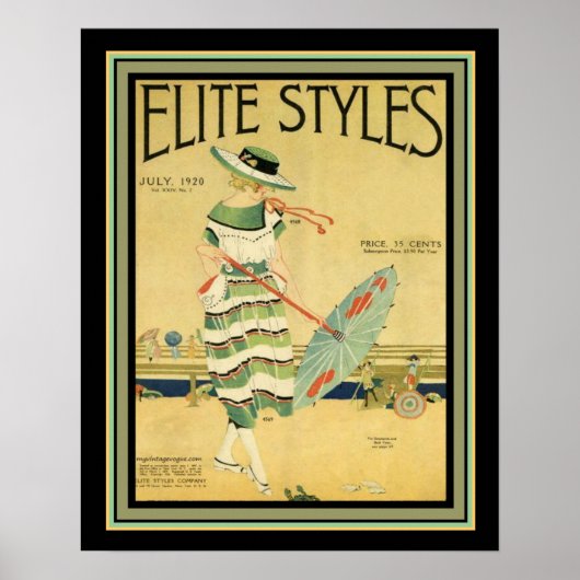 Elite Styles Art Deco 1920 Hoesje 16x20 Poster (Voorkant)