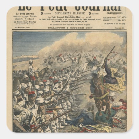 Elite-troepen van het Franse leger, Franse buitenl Vierkante Sticker (Voorkant)