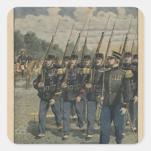Elite-troepen van het Franse leger Vierkante Sticker (Voorkant)