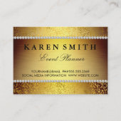 Elite VIP Luxe Gouden / Gouden spikkels Visitekaartje (Voorkant)