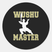 Elite Warrior meesterschap in traditionele Wushu W Ronde Sticker (Voorkant)