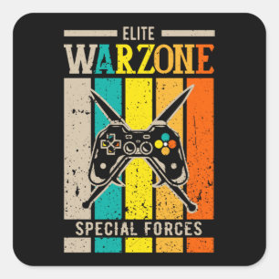 Elite Warzone Special Forces Goelag Gamer Geek Vierkante Sticker