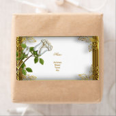 Elite White Rose Gold Verloving Jubileum Etiket (Insitu)