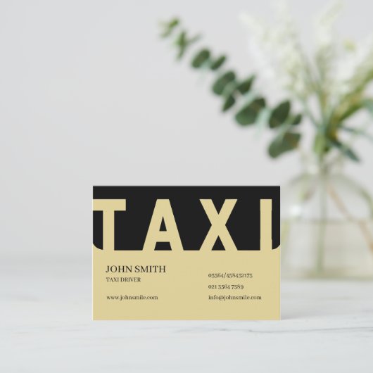 EliteTaxi Driver Visitekaartje (Staand voorkant)