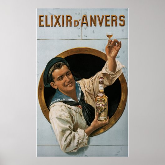Elixir d'Anvers ~ by Gerard Portielje Belgium 1906 Poster (Voorkant)