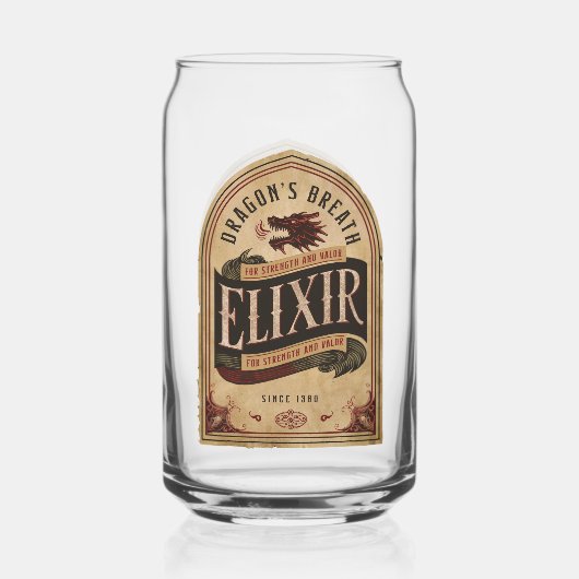 Elixir Dragon's Breath Halloween Party Blikvorm Glas (Voorkant)