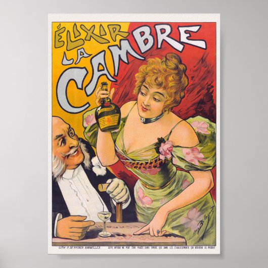 Élixir La Cambre Vintage Poster ca. 1900 (Voorkant)