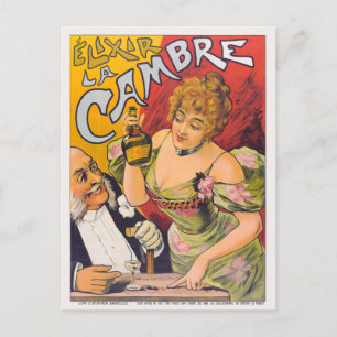 Élixir La Cambre Vintage Poster ca. 1900 Briefkaart