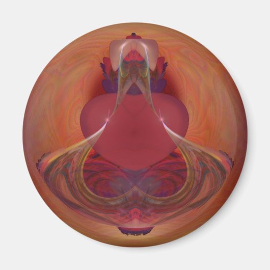 Elixir of Love Potion Bottle Fractal Magneet (Voorkant)