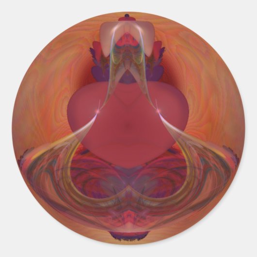 Elixir of Love Potion Bottle Fractal Ronde Sticker (Voorkant)