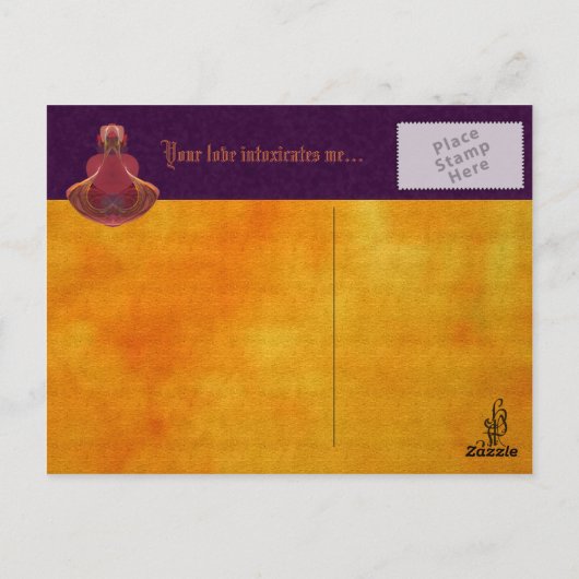 Elixir van Fractal van de Fles van het Drankje van Briefkaart (Achterkant)