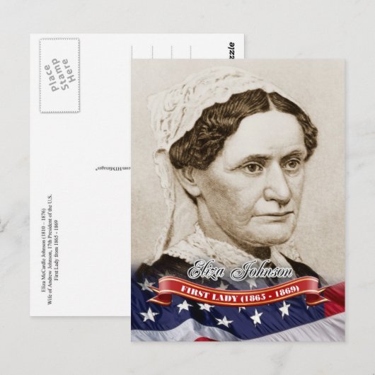 Eliza Johnson, First Lady of the U.S. Briefkaart (Voorkant / Achterkant)