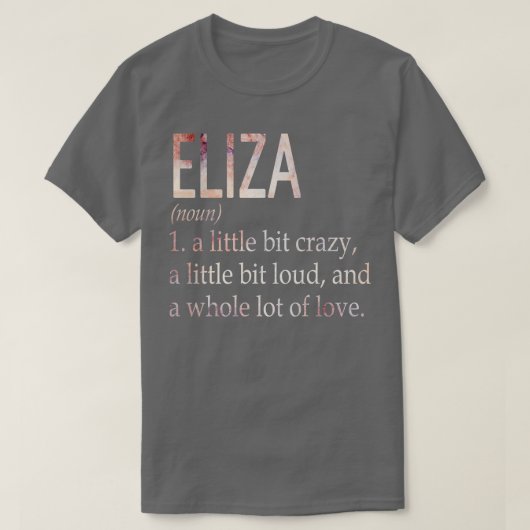 Eliza Meisje Naam Definitie T-shirt (Design voorkant)