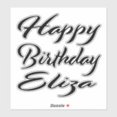 Eliza Name Vorname black Sticker Geburtstag (Vel)
