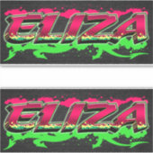 Eliza Vorname Name Graffiti Aufkleber Sticker (Voorkant)
