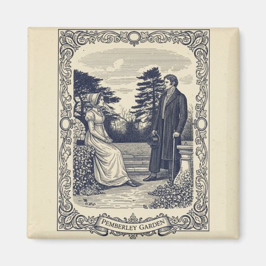Elizabeth and Darcy at Pemberley Magneet (Voorkant)