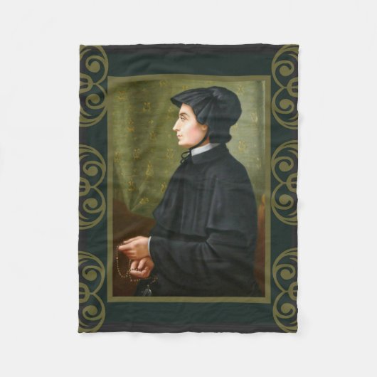 Elizabeth Ann Seton Zuster Rosary Charity Fleece Deken (Voorkant)