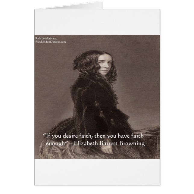 Elizabeth Barrett Browning Faith Desire Quote (Voorkant)