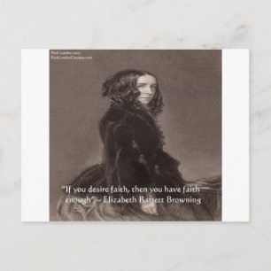 Elizabeth Barrett Browning Faith Desire Quote Briefkaart
