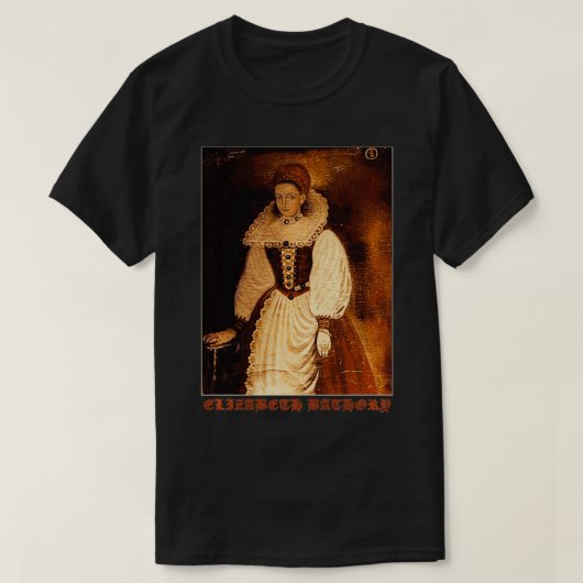 Elizabeth Bathory Countess Vampire Goth Graphic T-shirt (Design voorkant)