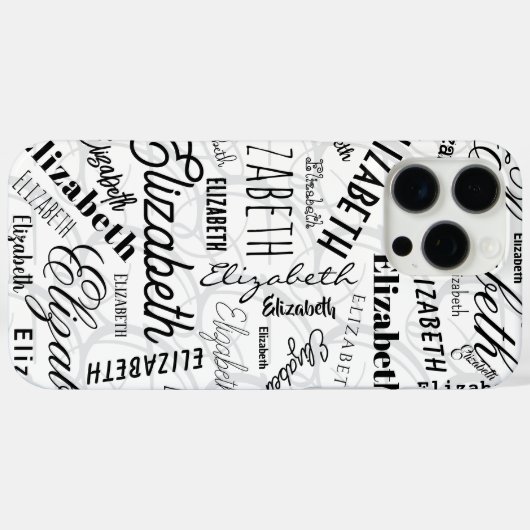 Elizabeth Black White Case-Mate iPhone Case (Achterkant (horizontaal))