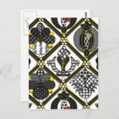 Elizabeth Blackwork tegel Briefkaart (Voorkant / Achterkant)