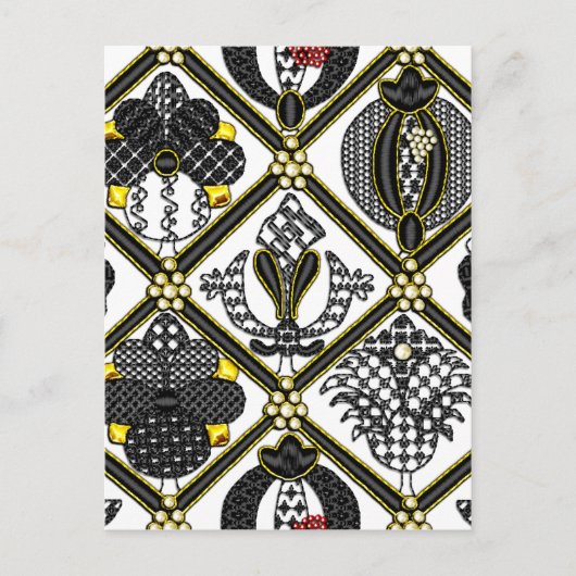 Elizabeth Blackwork tegel Briefkaart (Voorkant)