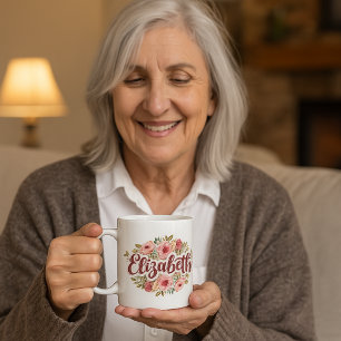 Elizabeth Bloemnaam Mok – Vintage Pioen Bloemen