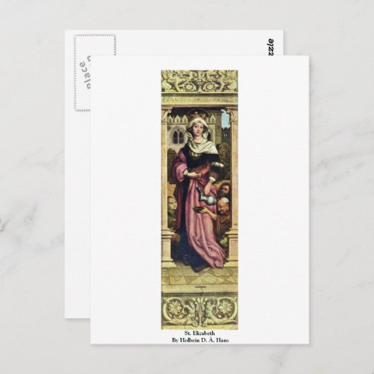 Elizabeth By Holbein D. Ä. Hans Briefkaart (Voorkant / Achterkant)