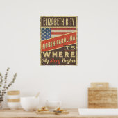 Elizabeth City North Carolina Poster (Keuken)