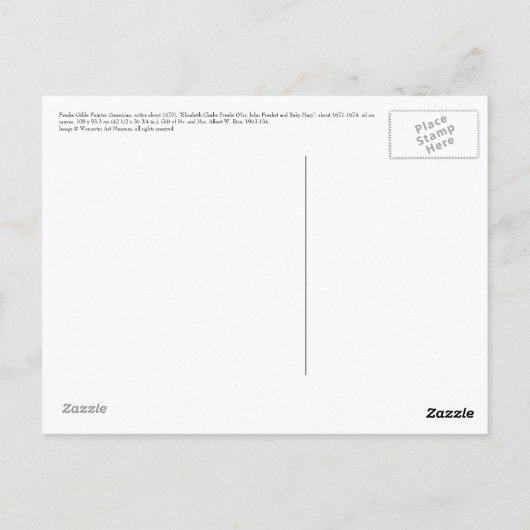 Elizabeth Clarke Freake en Baby Mary - Briefkaart (Achterkant)