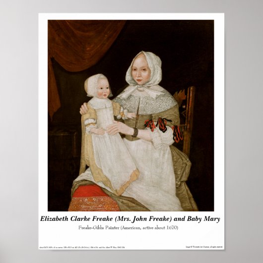 Elizabeth Clarke Freake en Baby Mary - Poster (Voorkant)