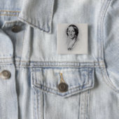 Elizabeth Cleghorn Gaskell Vierkante Button 5,1 Cm (In situ)