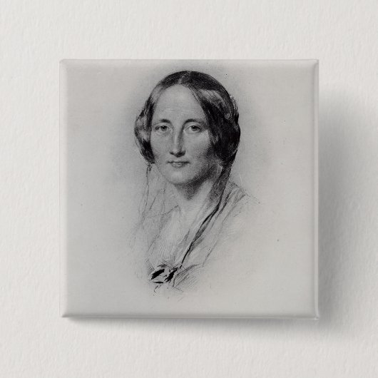 Elizabeth Cleghorn Gaskell Vierkante Button 5,1 Cm (Voorkant)
