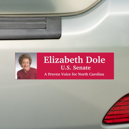 Elizabeth Dole voor de Amerikaanse Senaat Bumpersticker (Op auto)