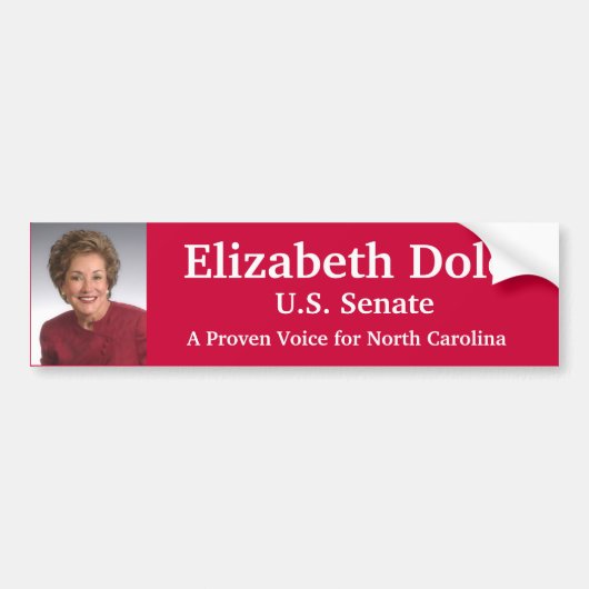 Elizabeth Dole voor de Amerikaanse Senaat Bumpersticker (Voorkant)