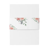 Elizabeth Elegant Pink Floral Wedding Uitnodigingen Wikkel (Achterkant Voorbeeld)