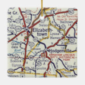 Elizabeth Elizabeth KY  Map Keramisch Ornament (Achterkant)