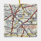Elizabeth Elizabeth KY  Map Keramisch Ornament (Voorkant)