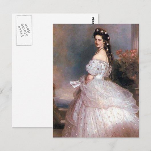 Elizabeth , Empress of Austria, 1865 Briefkaart (Voorkant / Achterkant)