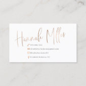 Elizabeth Esthetics Visitekaartje (Achterkant)