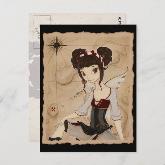 Elizabeth - Fairy pirate briefkaart (Voorkant / Achterkant)