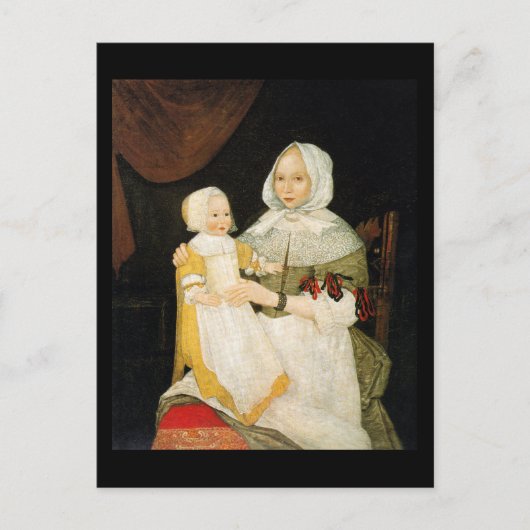 Elizabeth Freake en Baby Mary, ca. 1671-1674 Briefkaart (Voorkant)