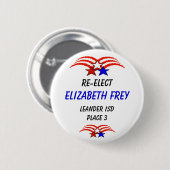 Elizabeth Frey 1 Ronde Button 5,7 Cm (Voorkant /achterkant)