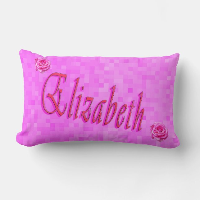 Elizabeth Girls Name Logo, Kussen (Voorkant)