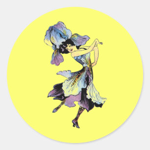Elizabeth Gordon Iris Flower Fairy Ronde Sticker